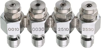 Jrod-painepesurisuutin, alavirran suutinsarja, jossa on 4-suuntainen J-tangon kärjen pidike yhteensopiva pehmeä pesu, 1/4 tuuman pikaliitäntä-B