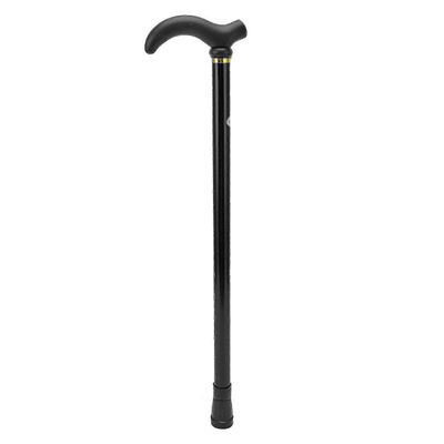Säädettävä kävelykeppi kumikärjellä Ergonominen alumiiniseoksesta kävelykeppi senioreille Vanhusten liikkumisen apuväline Musta