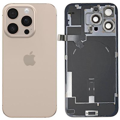 iPhone 16 Pro Maxille OEM-purkaminen Akkukotelon kansi+langattoman latausportin kaapeli Monivärinen Desert Gold