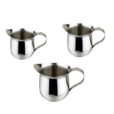 3 Pack rustfritt stål Creamer Espresso Shot Skummende Pitcher Cup Latte Art Espresso Measure Cup (2