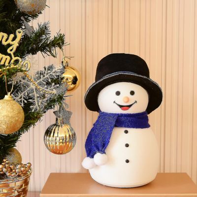 Lumiukko led-yövalo, kannettava silikoni-usb-ladattava yölamppu, 7 väriä vaihtavaa kosketusvaloa musiikilla (väri: sininen)