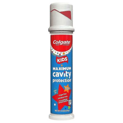 Colgate barn tannkrem med fluorpumpe, maksimal hulromsbeskyttelse, 4,4 oz