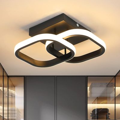 Augro Moderni LED-kattovalaisin-22W neliön kattovalaisin 2300LM käytävälle, makuuhuone, kylpyhuone, keittiö, olohuone-lämmin valo