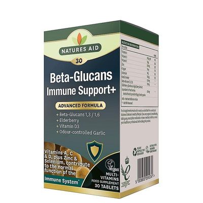 Natures Aid Natur ' s støtte beta-glucaner immun supporten + tabletter 30 (129110)