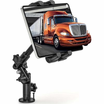Tablet-teline kuorma-autolle, iPad-pidike autolle, kuorma-autolle, ajoneuvoille, työpöydälle ja seinälle, alumiinivarsi raskas tablettiteline table...