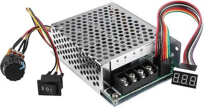 Dc Motor Drehzahlregler, Dc10v-55v Pwm Gebrsteter Gleichstrommotor Drehzahlregler Cw Ccw-umkehrschalter Mit Ziffernanzeige