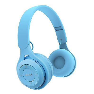 Coosilo Hovedmonterede foldbare trådløse Bluetooth-hovedtelefoner blå