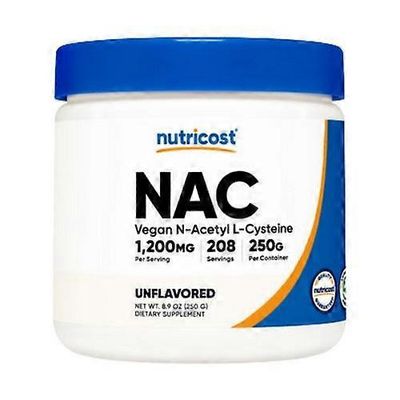 Nutricost N-asetyyli L-kysteiinijauhe vegaani, 250 grammaa