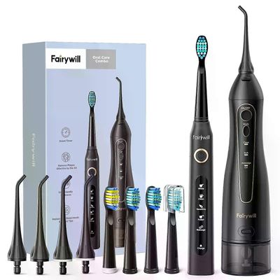 unbrand Fairywill Water Dental Flosser Hampaat Kannettava johdoton USB-suun huuhtelulaitteen puhdistusaine IPX7 vedenpitävä sähköhammasharjasarja K...