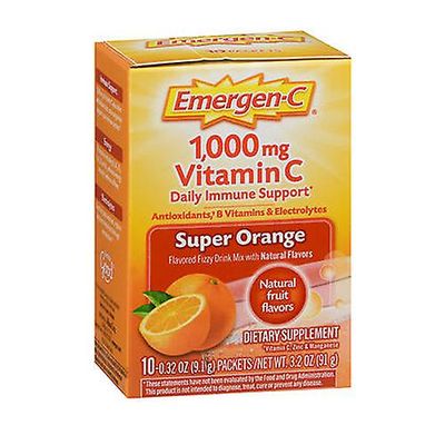 Alacer Emergen-C C-vitamiinijuomasekoitus, 1000 mg, Supeer Orange 10 pkts (1 kpl pakkaus)