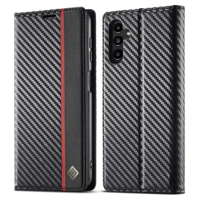 Samsung Galaxy A34 5G hiilikuiturakenne puhelin lompakko jalusta puhelimen kansi - pystysuora raita Monivärinen Style B Samsung Galaxy A34 5G