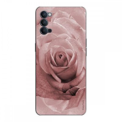 Crazy Kase Skrog til Oppo Reno4 5g i silikone soft 1 mm, pink i pastelfarve