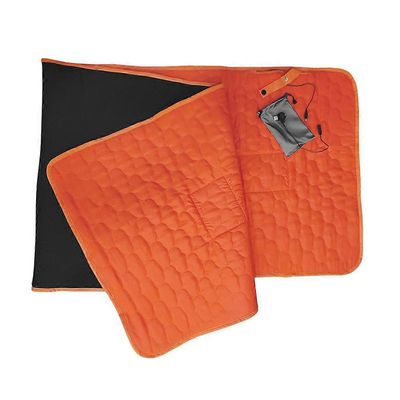 Lämmitetty makuupussityynypatja USB Power lämmin lämmitysmatto 5 lämmitysvyöhykkeellä 3-tason lämpötila sisätiloihin retkeilyyn Oranssi