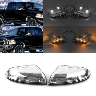 Bolongking Bil venstre høyre bakspeil LED blinklys lys lamper for Dodge Ram 1500 2500 2010 2011 2012 2013 2014 1 par