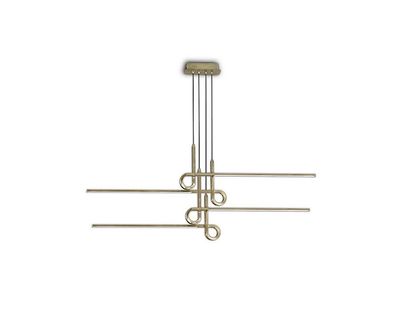 Inspired Lighting Cinto Semi Flush Loft Light Vedhæng 42W LED, 3000K, 3360lm, Antikke Messing