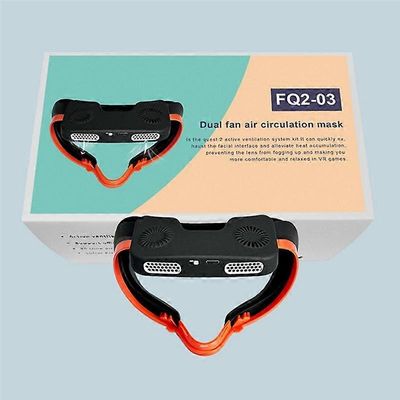 Ilmankiertomaski tuulettimella kaksikäyttöiselle tuulettimelle 2 vaihteen säätö huokoinen ilmanvaihto VR-käyttöä varten Musta oranssi
