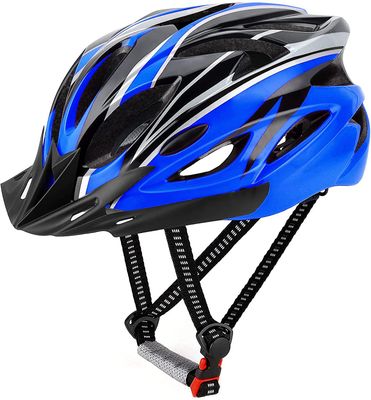 Mikasa Cykel cykelhjelm (egnet størrelse 52-60 cm, sort og hvid) Blå sort