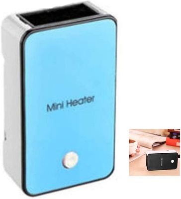 Yuzee Mini Elektrisk Varmeapparat Kontor Bærbar Desktop Liten Varmeapparat Varmere Maskin Student Sovesal 50w 110-220v, blå
