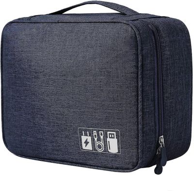 Elektronisk arrangør Travel Universal Kabel Organizer Elektronik Tilbehør Sager Blå