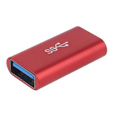 Universaali metallinen USB 3.0 naaras-naarassovitin Nopea USB 3.0 -liittimen laajennin kannettavan tietokoneen USB-datakaapelille punainen