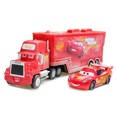 Autot Elokuva Mcqueen King Chick Hicks Mack Truck Uncle Diecast Vehicle Toys Set punainen 1