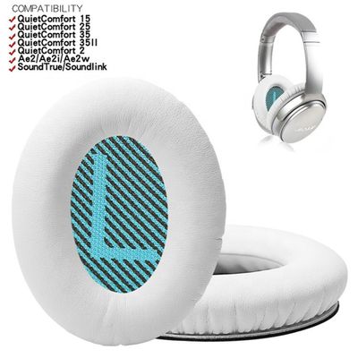 Ersättning öronkuddar Kudde Komfort Boses Tyst Qc15 Qc25 Qc35 Hörlurar(kui) Vit