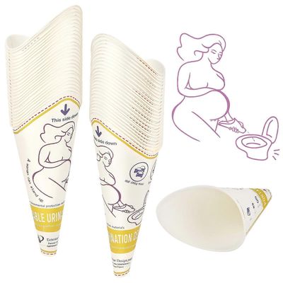 50 naisten pisuaarin pakkaus, huomaamaton liikkeellä WC-virtsa naisille, kannettava kertakäyttöinen paperivirtsaamislaite