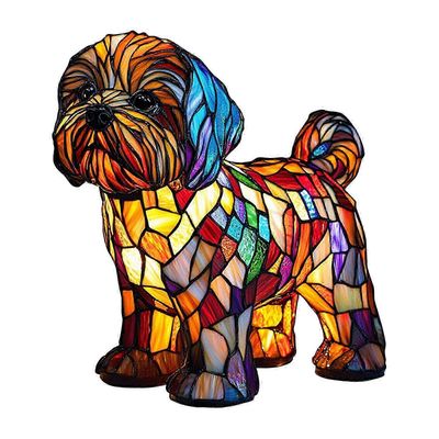 Miniatyyri koiran muotoinen LED-pöytävalaisin - söpö yövalo lapsille ja kodin sisustukseen PUW5157 A