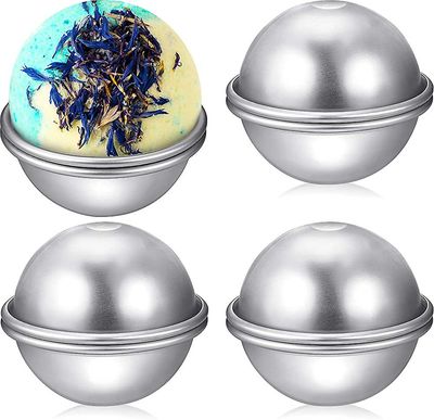 Xqday 8 stykker badebombeforme DIY Metal Bad Bombe Crafting Mold Bath Bombe Fremstilling