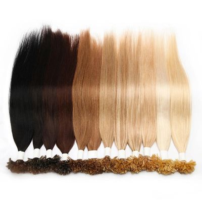 Sego Mote U Tip Hair Extensions Human Hair Pieces 100tråder lys brun 16inch