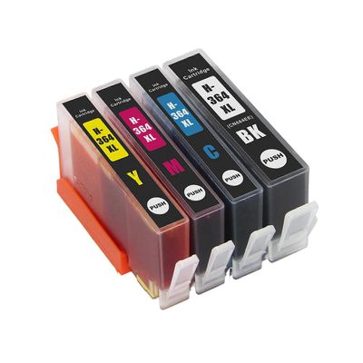 Go Inks 1 yhteensopiva 4 HP 364 (HP364XL) -tulostimen mustekasettisarja Musta/Syaani/Magenta