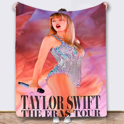 Manchalk 2024 Taylor Swift The Eras Tour Tæppe Flannel Fleece Varm Hyggelig Kast Blød seng Sofa Sofa Tæpper Gaver Til Swiftie Ts Fans Musikelskere A