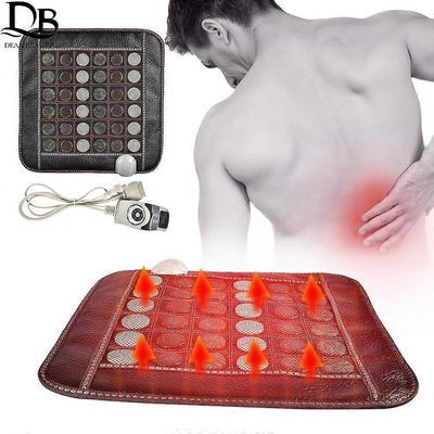 Luonnollinen jadelämmityshierontamatto turmaliinikivet infrapunalämmitys istuimen tyynymattoterapia kivunlievitys selkäjalkojen lihaksille Lämmitys...