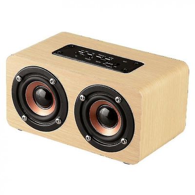 Dobbelt horn træ 4.2 Bluetooth højttaler med Aux Audio Playbackpc|subwoofer (abrikostræ