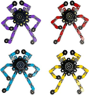 AIR 4Pcs DIY deformerbare kædeled fingerspids spinning robot