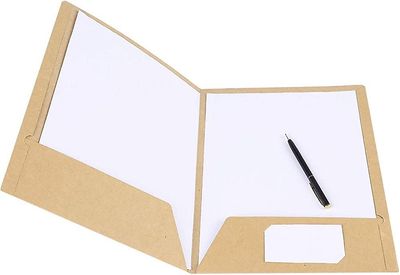 File Folders 10 pakke papp mappe med klaff A4 kraft papir liners sette inn fil mappe
