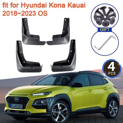 Bicycle Fenders For Hyundai Kona Kauai 2018 2019 2020 Os Auto Mud Flap Splash Mudguards Front Wheel Parts Fender Guard 4pcs Bil tilbehør