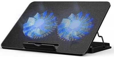 7–16 tuuman kannettavan tietokoneen jäähdytyslevy | Erittäin ohut kannettava USB-virtalähde (2 hiljaista suurta tuuletinta), pelikannettavan jäähdy...
