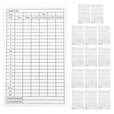 15 kpl golfin tulostaulukko golfin tuloskirjan ennätyskirja golfin tuloskortit järjestäjän tuloskortin seurantatilastot golfpelaajien kilpailujen p...