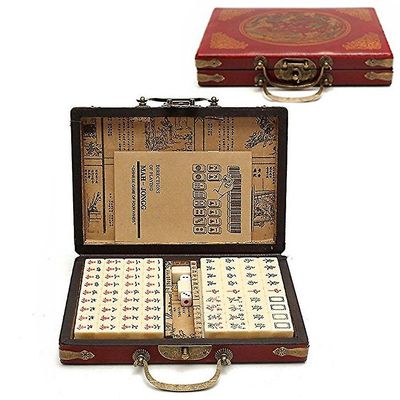 Mahjong Sett kinesisk Mahjong spill Kinesisk Antikk Mahjong Mahjong Brettspill Multiplayer Brettspill