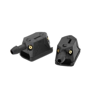 2Pcs bil frontrute visker bladvaskemaskin spray dyse justerbar 4-veis oppgradering installert på 8mm 9mm arm bil tilbehør svart