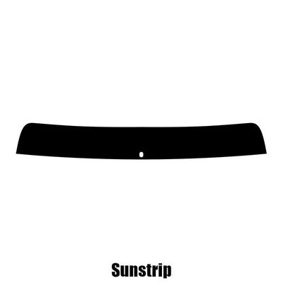 Window-Tint Sun Strip for Chevrolet Trailblazer EXT - 2002 til 2006 pre-cut sunstrip 5% limo sort