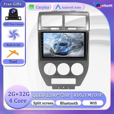 Bicaco Android 13 Til Jeep Compass 2010 2011 2012-2016 Navigation GPS Tv Monitor Touch Screen Autoradio Videp Player Radio Multimedia 2G 32G CAM