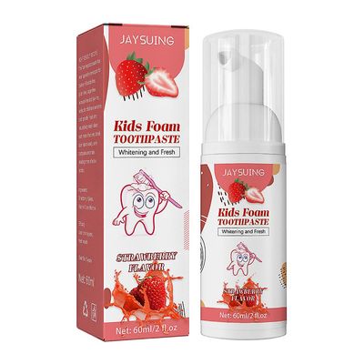 Coomir Barn Skum Tandkräm Fläckborttagning Tandmousse Tandkräm Oral Rengöring Strawberry Flavor