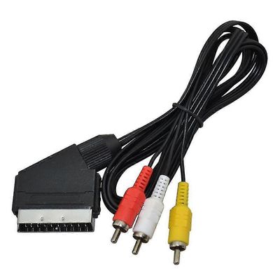 1.8m Av Scart Audio Video Kaapeli-TV-johto Nesille Nes Rgb Scart -kaapelipistokkeelle