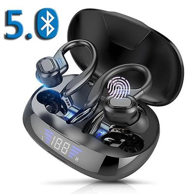 [bluetooth5.0, 9d stereosurring] Tws Bluetooth-øretelefoner, trådløse sportsørekroghovedtelefoner, Hifi-stereo i øretelefoner, vandtæt støjreduktion