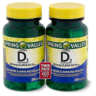 Spring valley vitamin d3 tillskott tvillingpaket, 2 ä