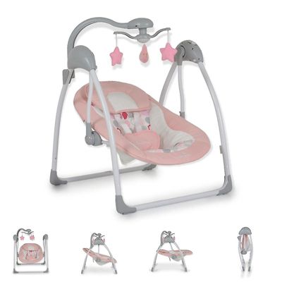 Moni Cangaroo Baby Bouncer Electric Jessica Game Bow Music -toiminto Rocking-toiminto Rosa