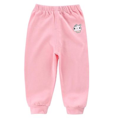 Liltop Toddler Baby Drenge Piger Cartoon Print Bukser Jogging Sweat Pants Sportstøj Pink 1-2 Years