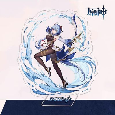To-dimensionelle Yuanshen Spil Thunder General Gan Yu Walnut Akryl Beslag Style 26